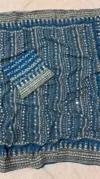 VK 4500 Chinnon Katdana And Real Mirror Work Saree
